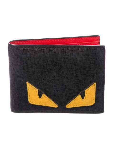 fendi monster leather wallet|Fendi monster eyes bifold wallet.